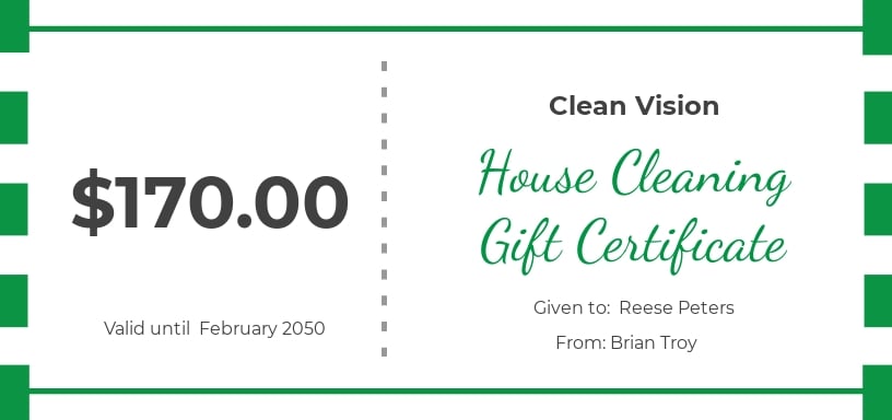 Free Blank House Cleaning Gift Certificate Template.jpe