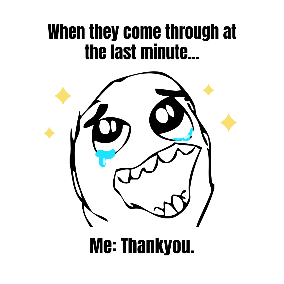 Free Thank You Meme Template to Edit Online