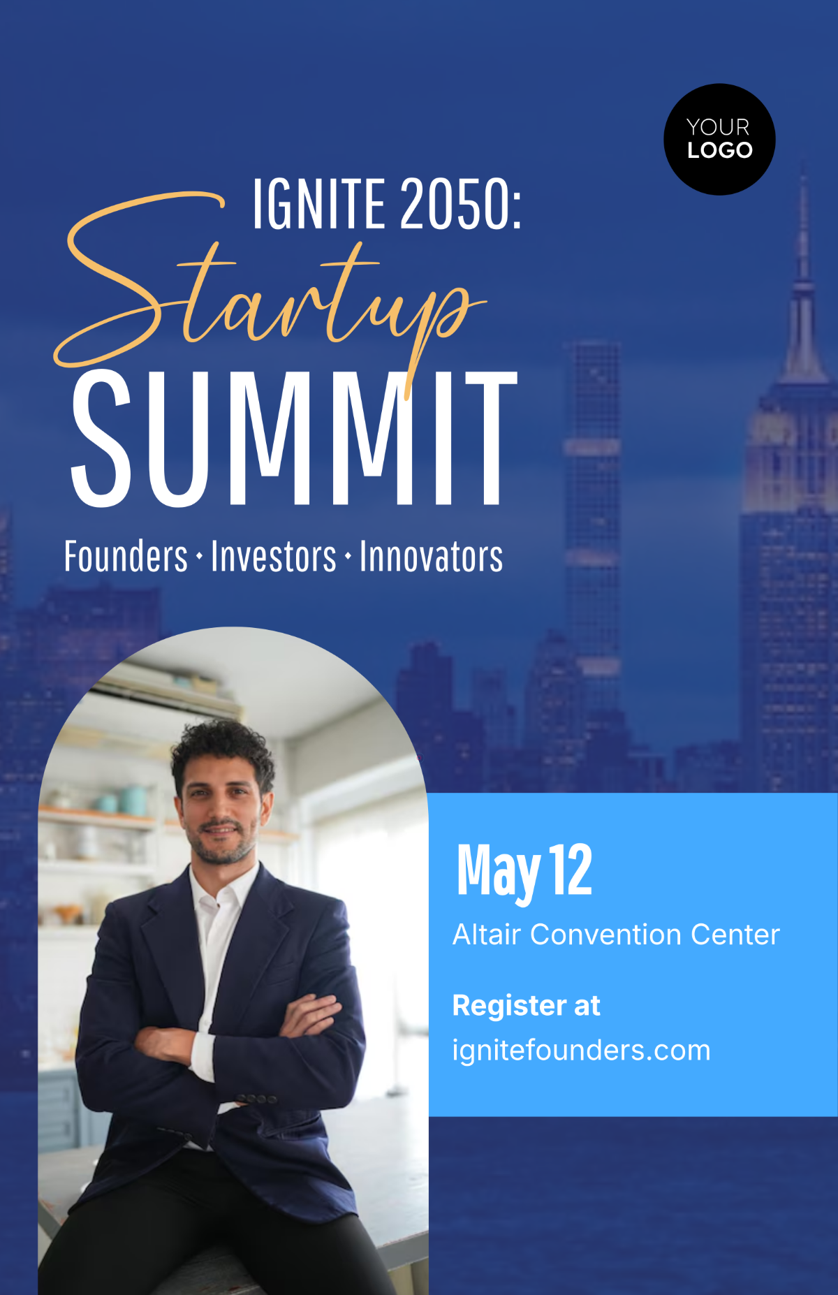 FREE Professional Startup Summit Poster Template
