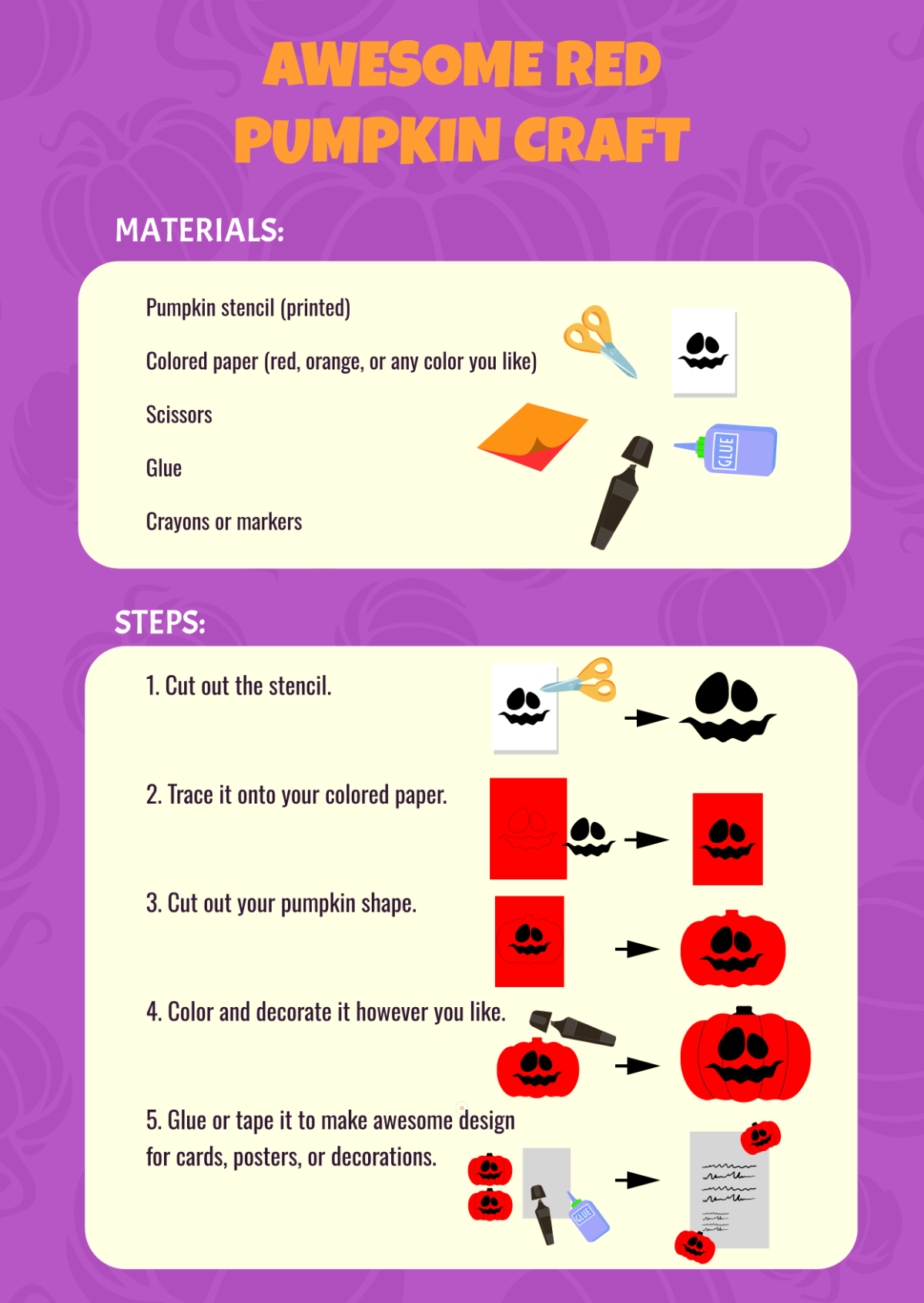 Awesome Red Pumpkin Template