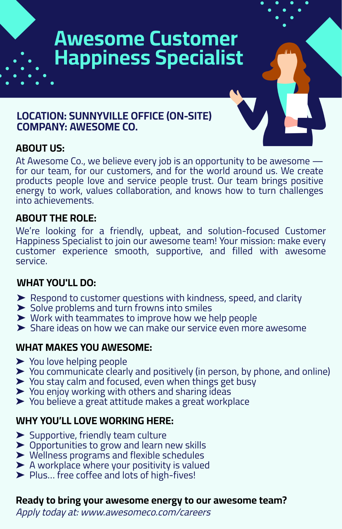 Free Awesome Job Description Template