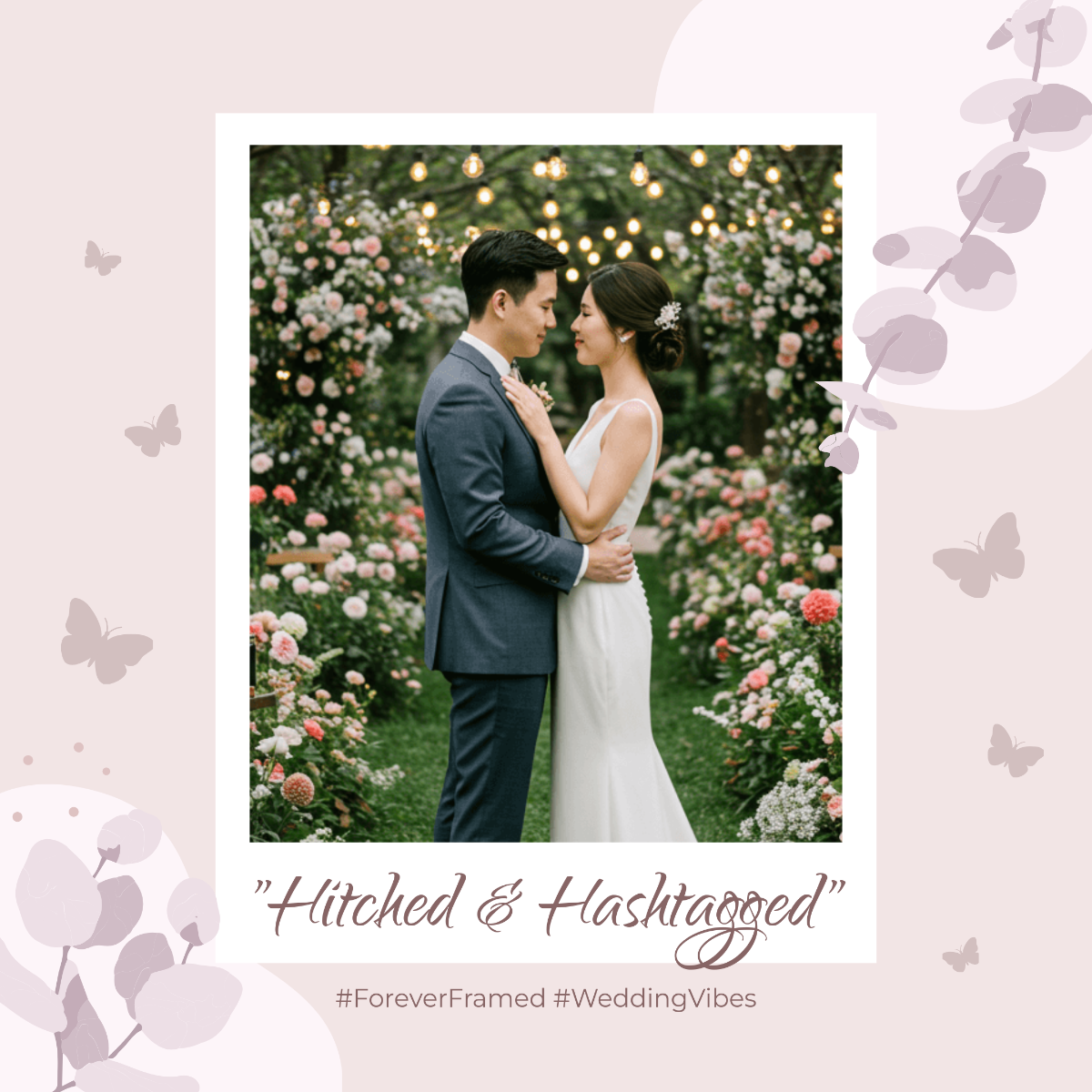 Free Wedding Instagram Frame Template to Edit Online