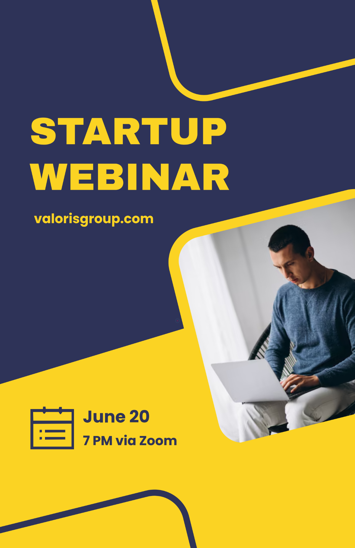 Free Startup Webinar Poster Template