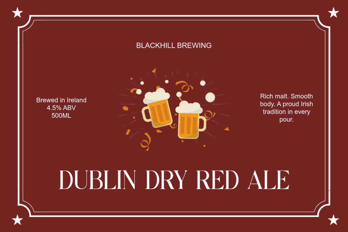 Irish Beer Label Template to Download