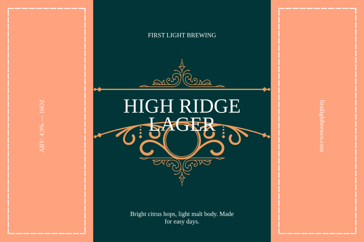 Pale Beer Label Template to Download