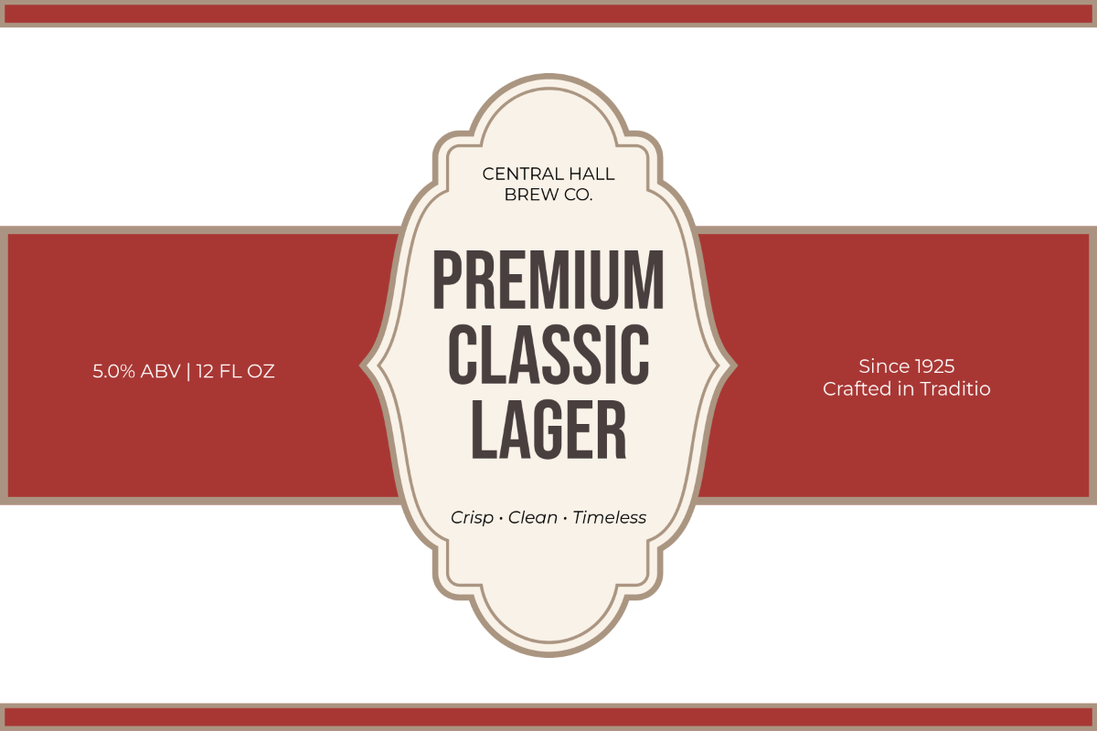 Classic Beer Label Template to Download