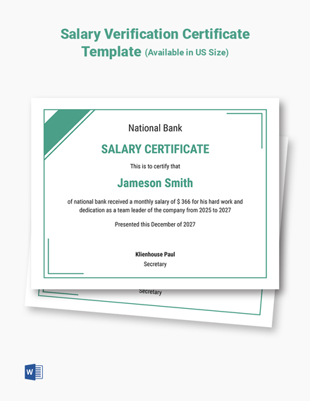 Validation Certificate Template