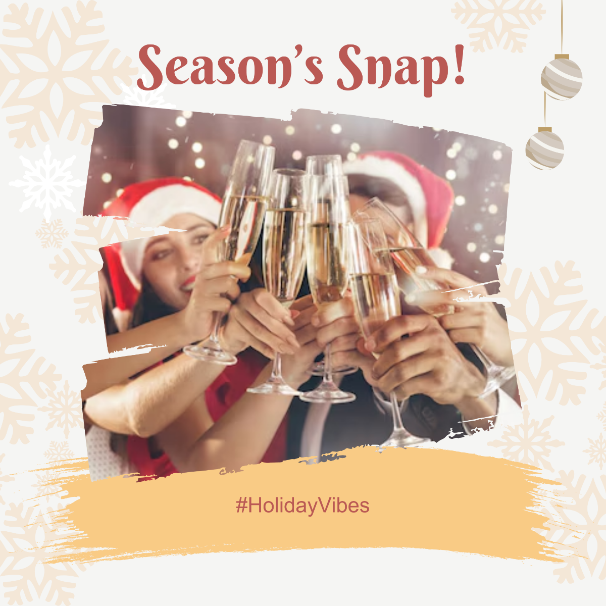 Free Holiday Instagram Frame Template to Edit Online