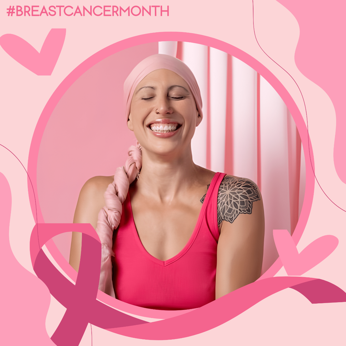 Free Breast Cancer Instagram Frame Template