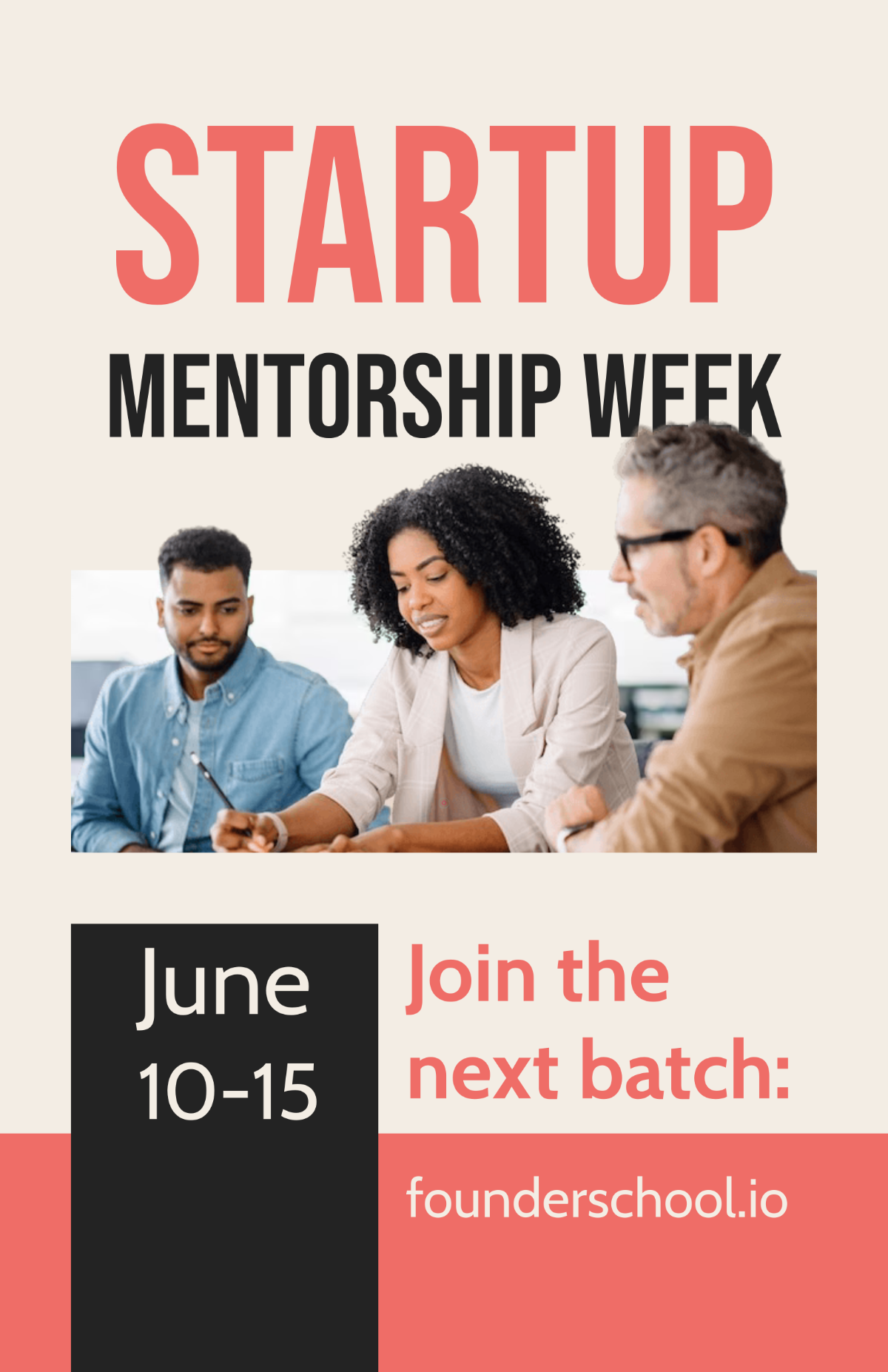FREE Startup Mentorship Poster Template
