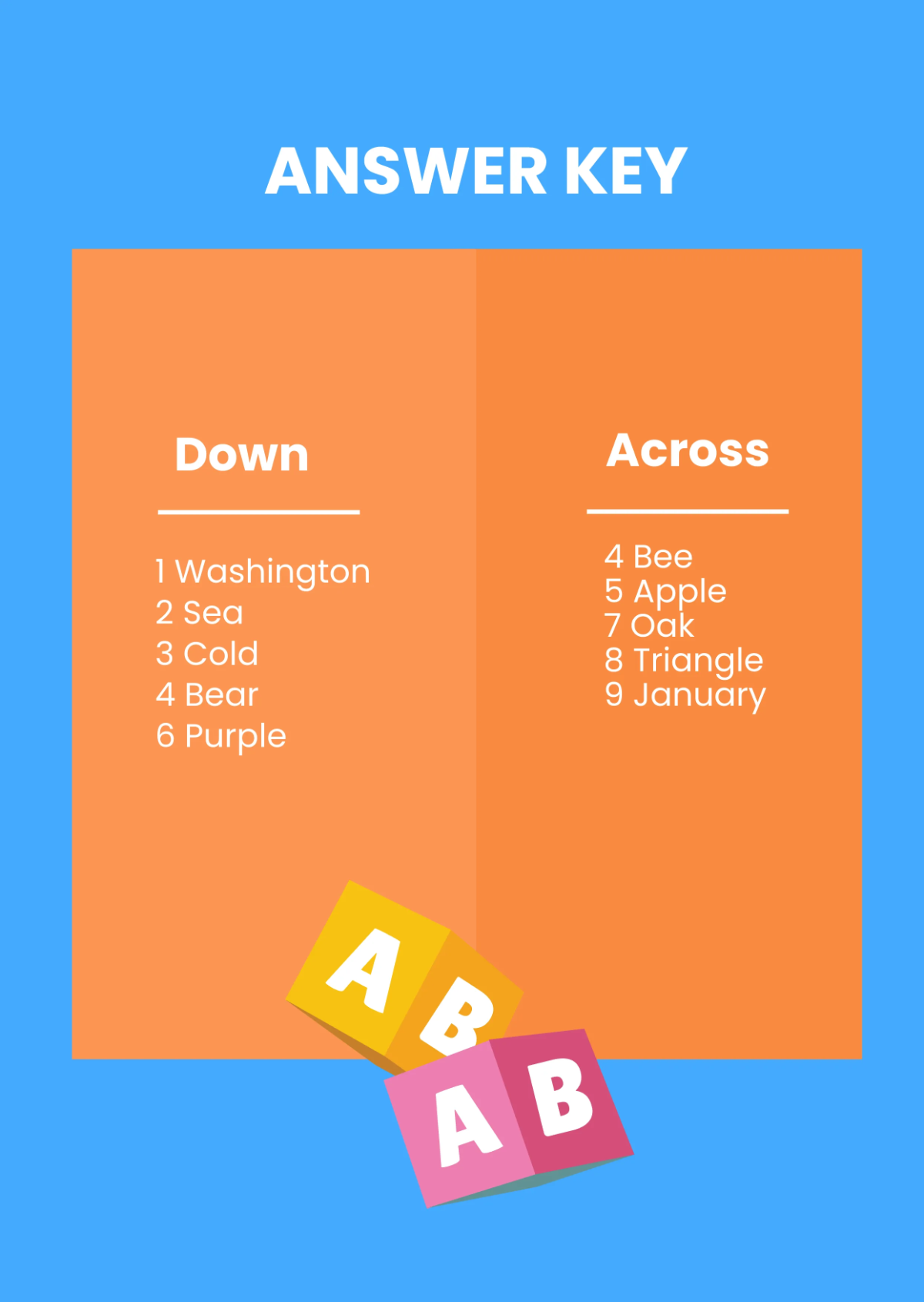 Free Easy Crossword Template to Edit Online