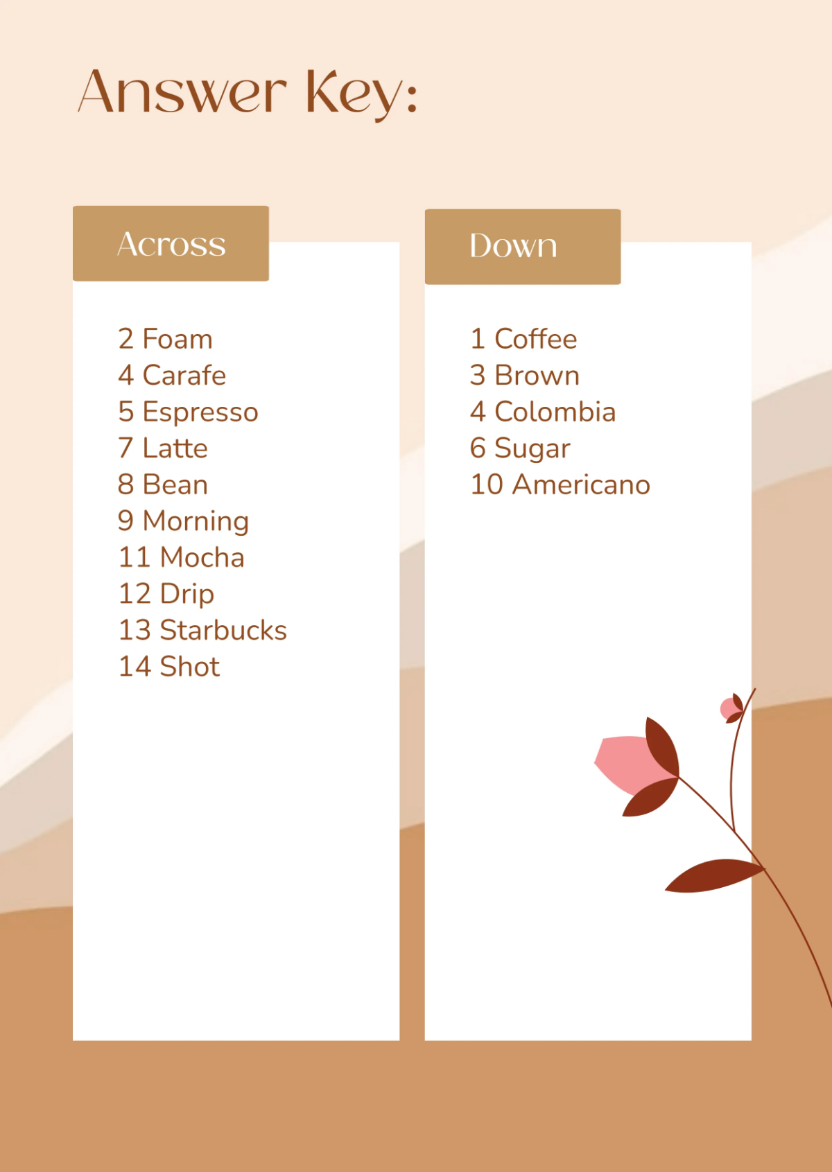 Free 15-Word Crossword Template to Edit Online