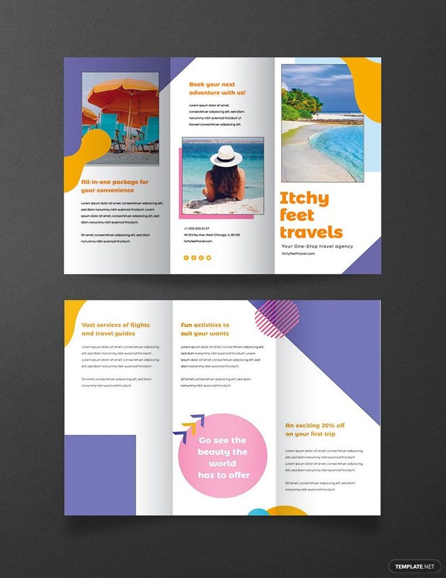 Holiday Travel Brochure Template in Word, Google Docs, Illustrator, PSD, Apple Pages, Publisher