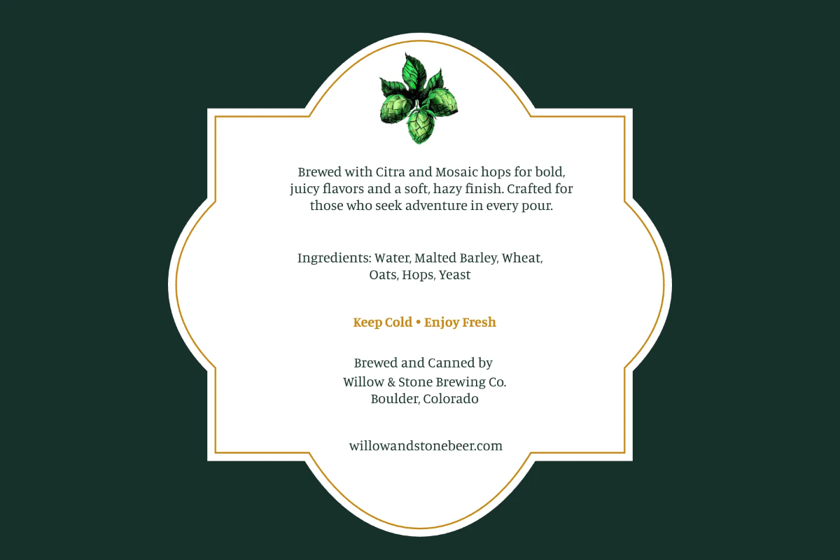 Free 16 Oz Beer Label Template to Edit Online