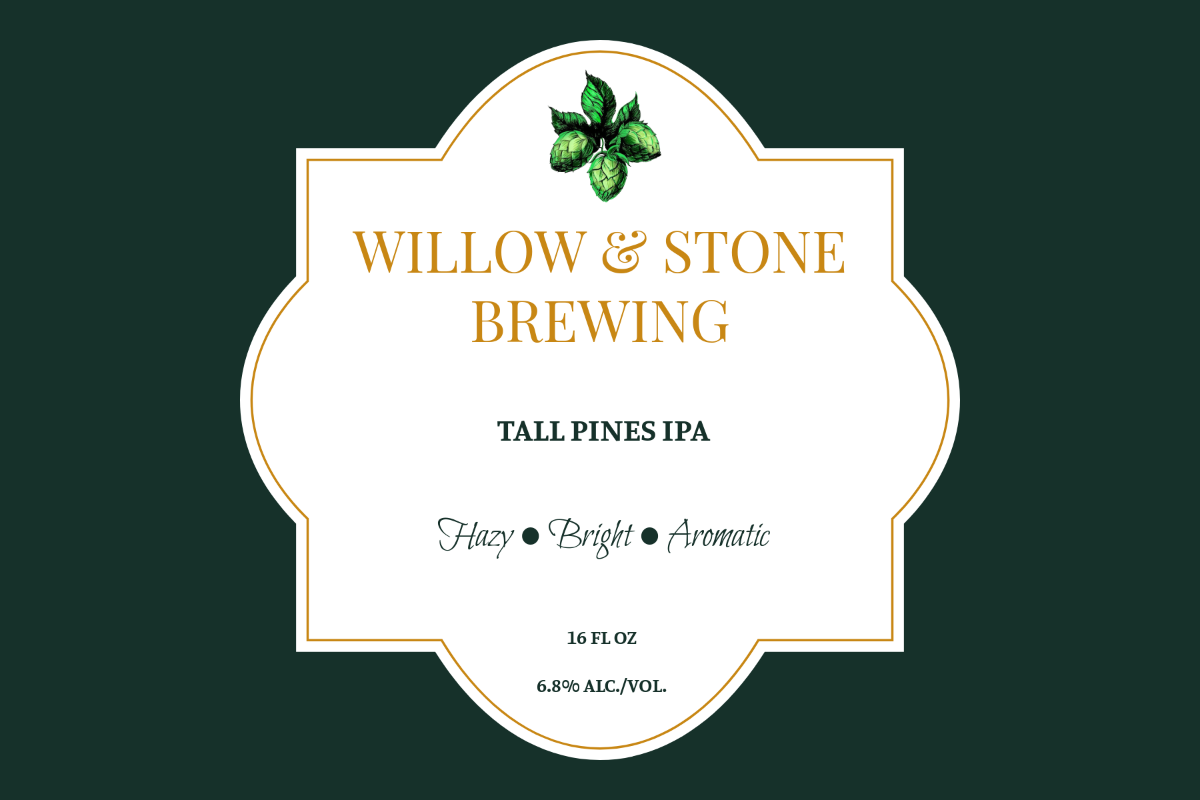 Free 16 Oz Beer Label Template to Edit Online
