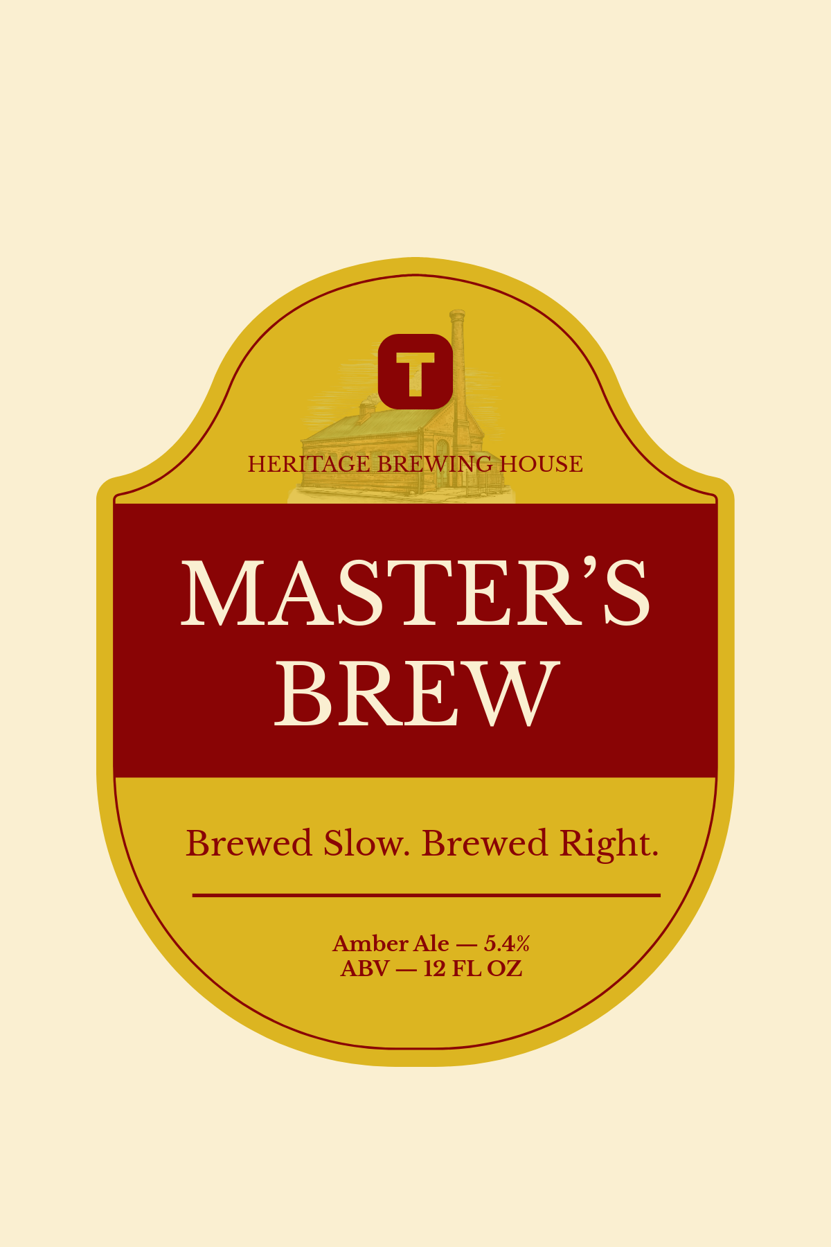 Free Brewed Beer Label Template
