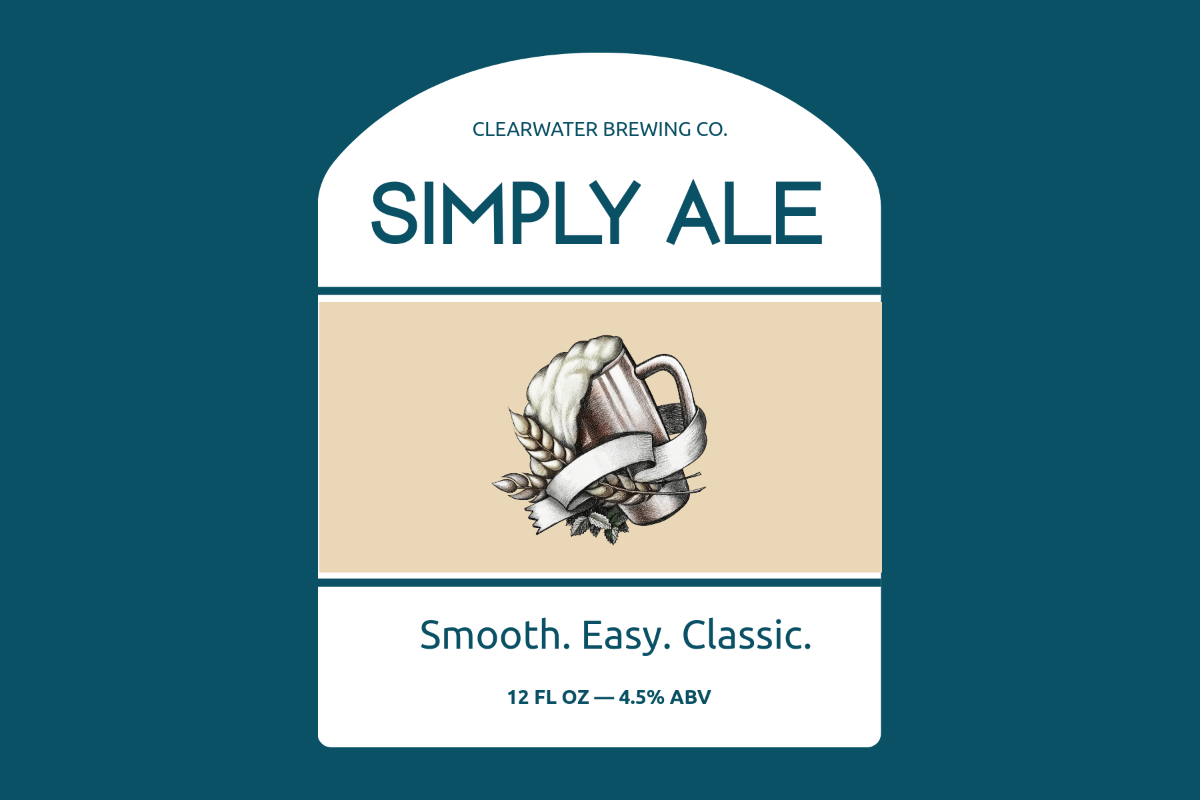 Free Simple Ale Beer Label Template