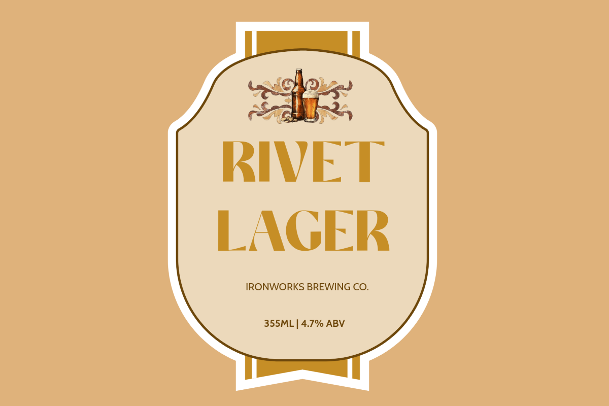 Free Lager Beer Label Template