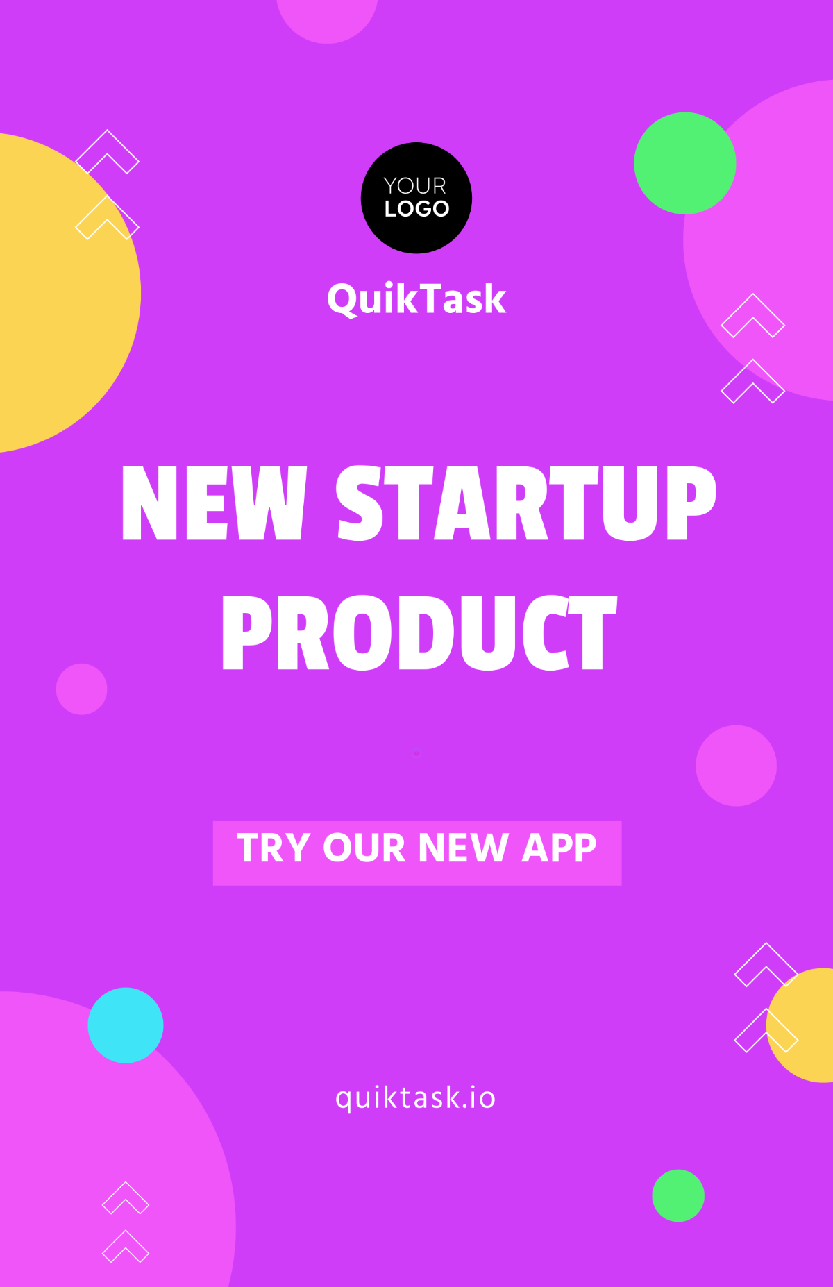 FREE Colorful Startup Product Poster Template