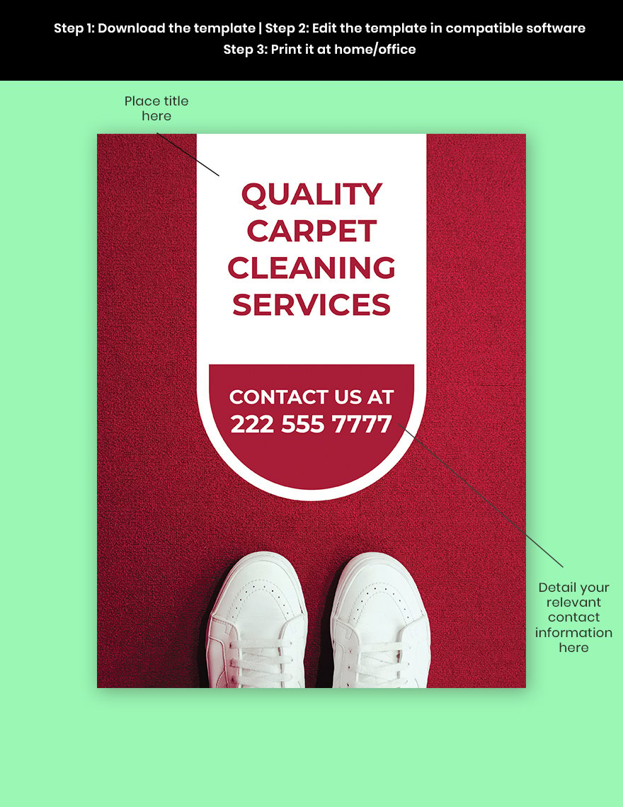 Carpet Cleaning Yard Sign Template