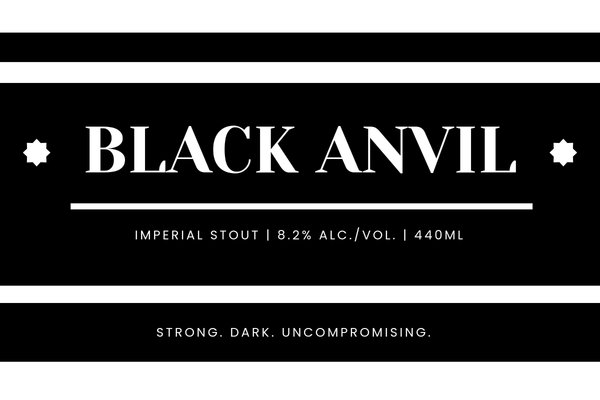 Free Dark and Bold Beer Label Template to Edit Online