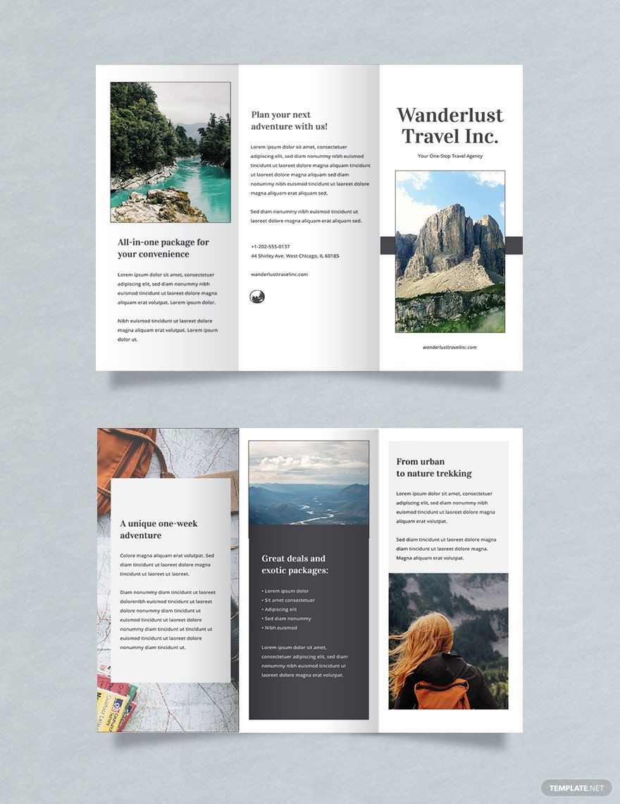 Free Travel Brochure Template For Students Pdf Printable Form 