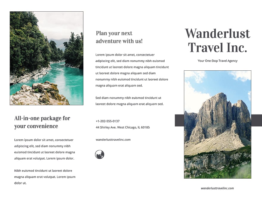 Sample Travel Brochure Template