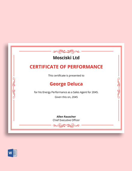 Energy Performance Certificate Template - Word | Template.net