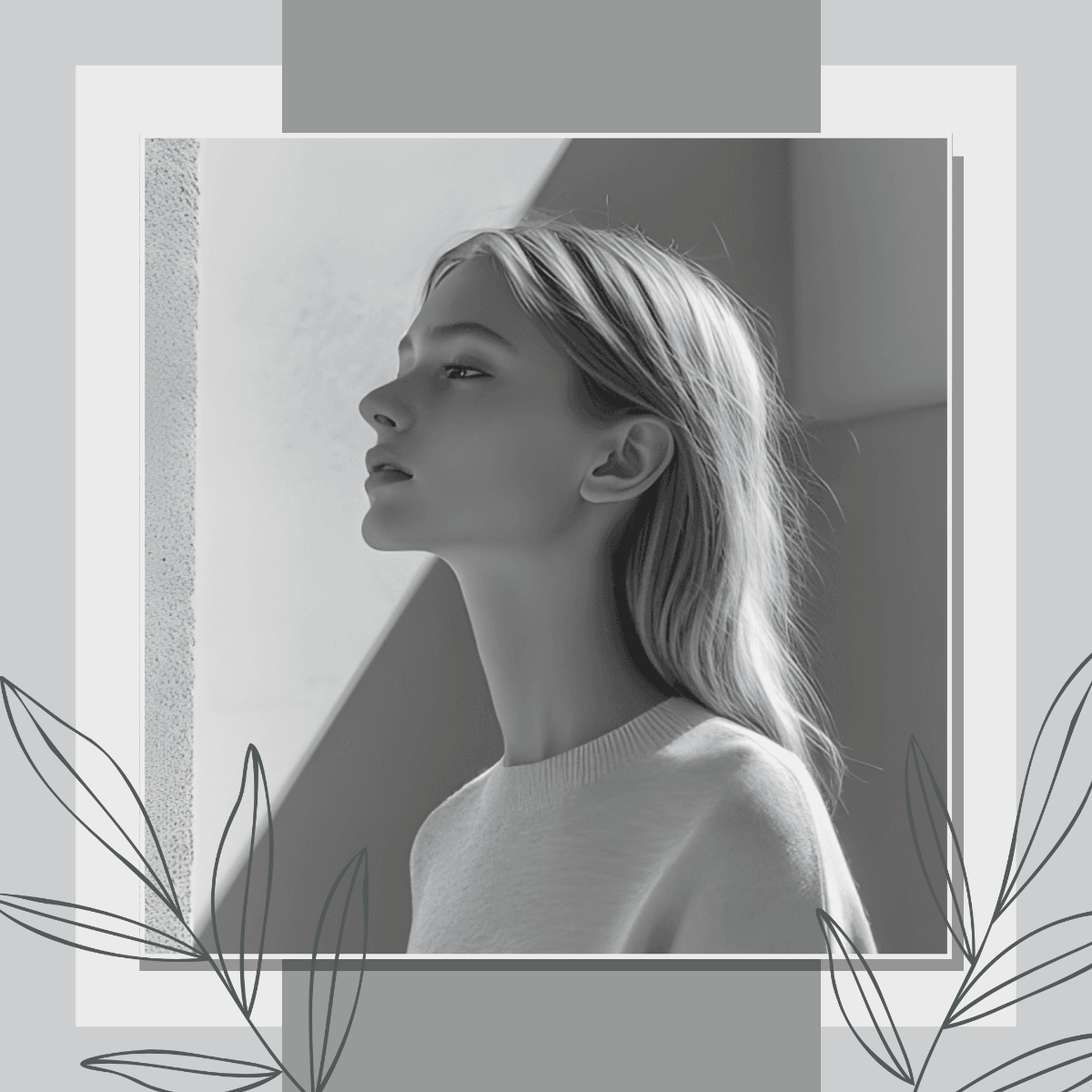 Free Gray Instagram Page Frame Template