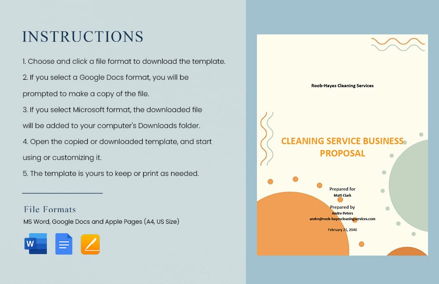 Cleaning Service Business Proposal Template