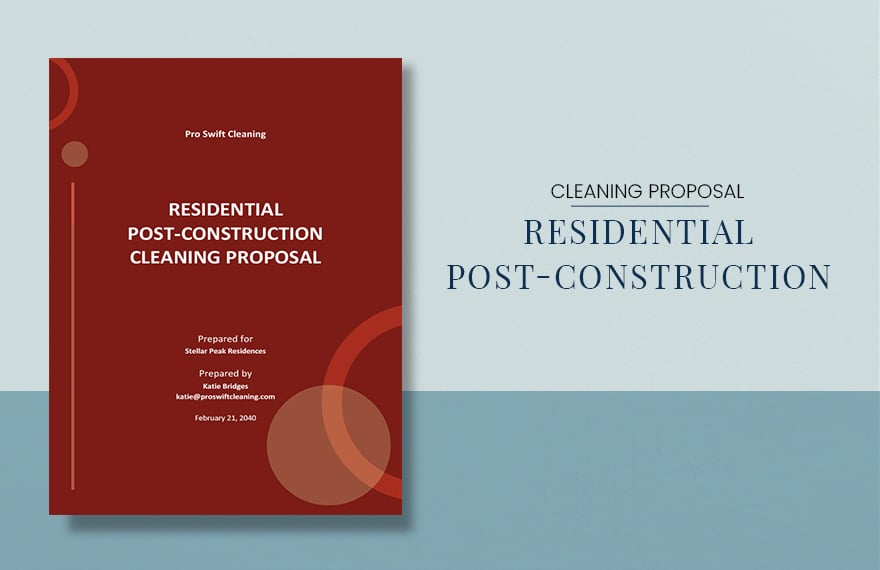Post Construction Cleaning Proposal Template