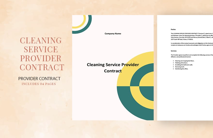 Cleaning Service Provider Contract Template