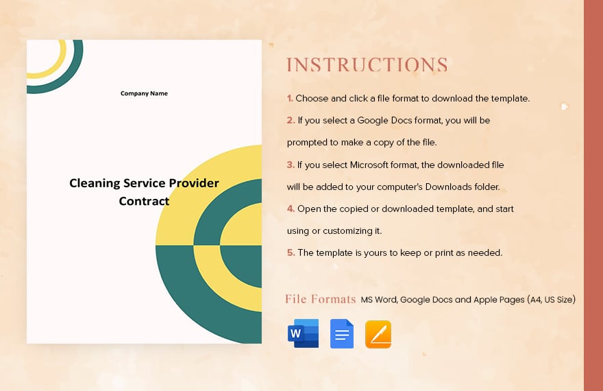 Cleaning Service Provider Contract Template