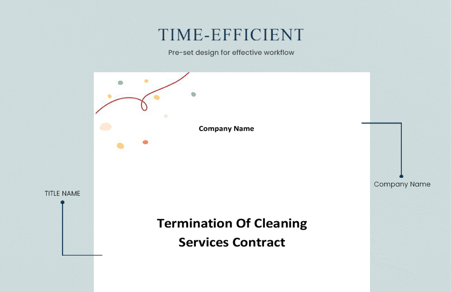 Termination of Cleaning Services Contract Template