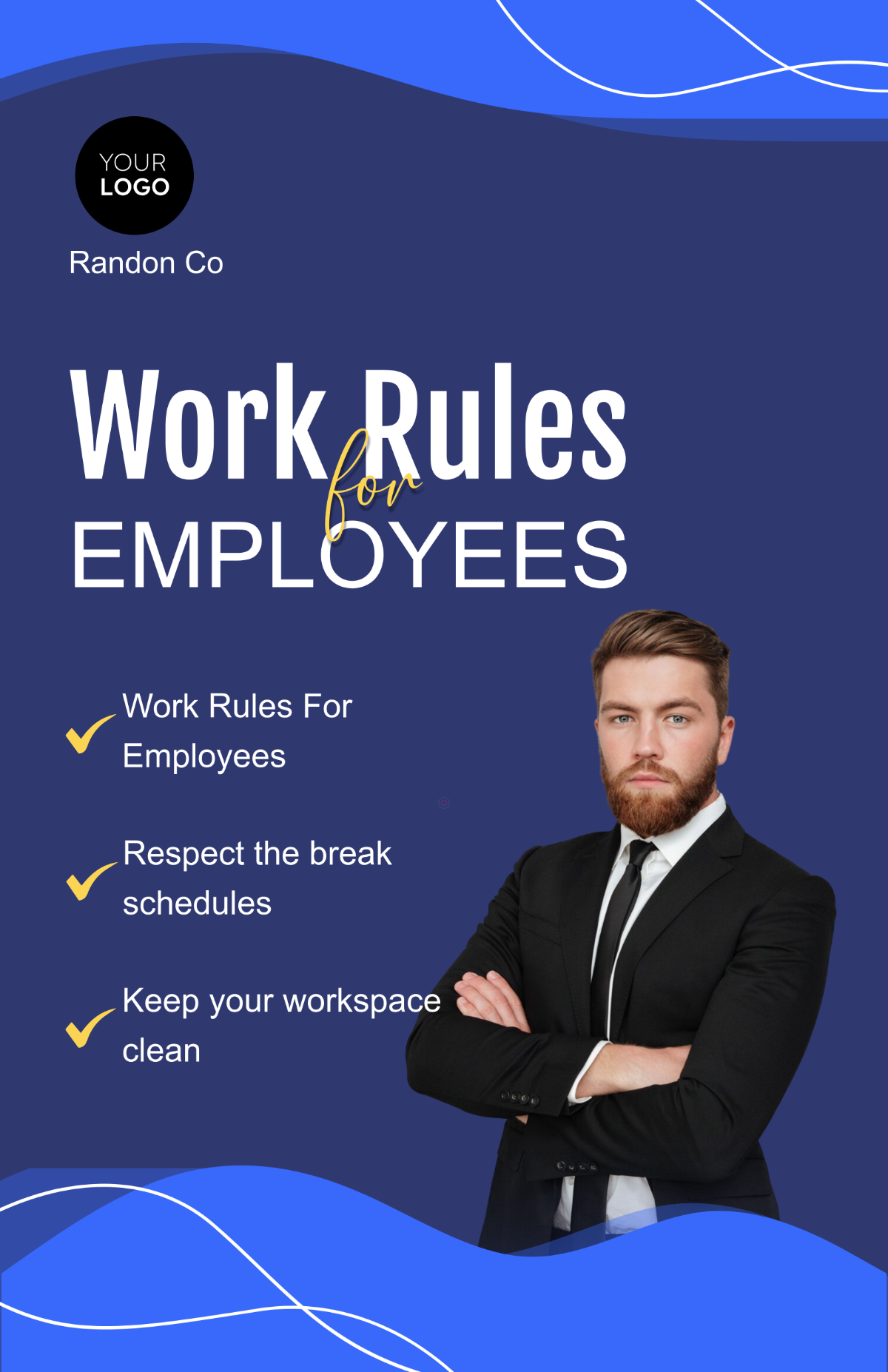 Free Work Poster for Employees Template to Edit Online