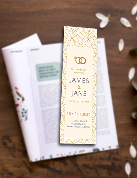 Free Wedding Bookmark Template 13 Bookmarks In Psd Free Wedding Bookmark Template
