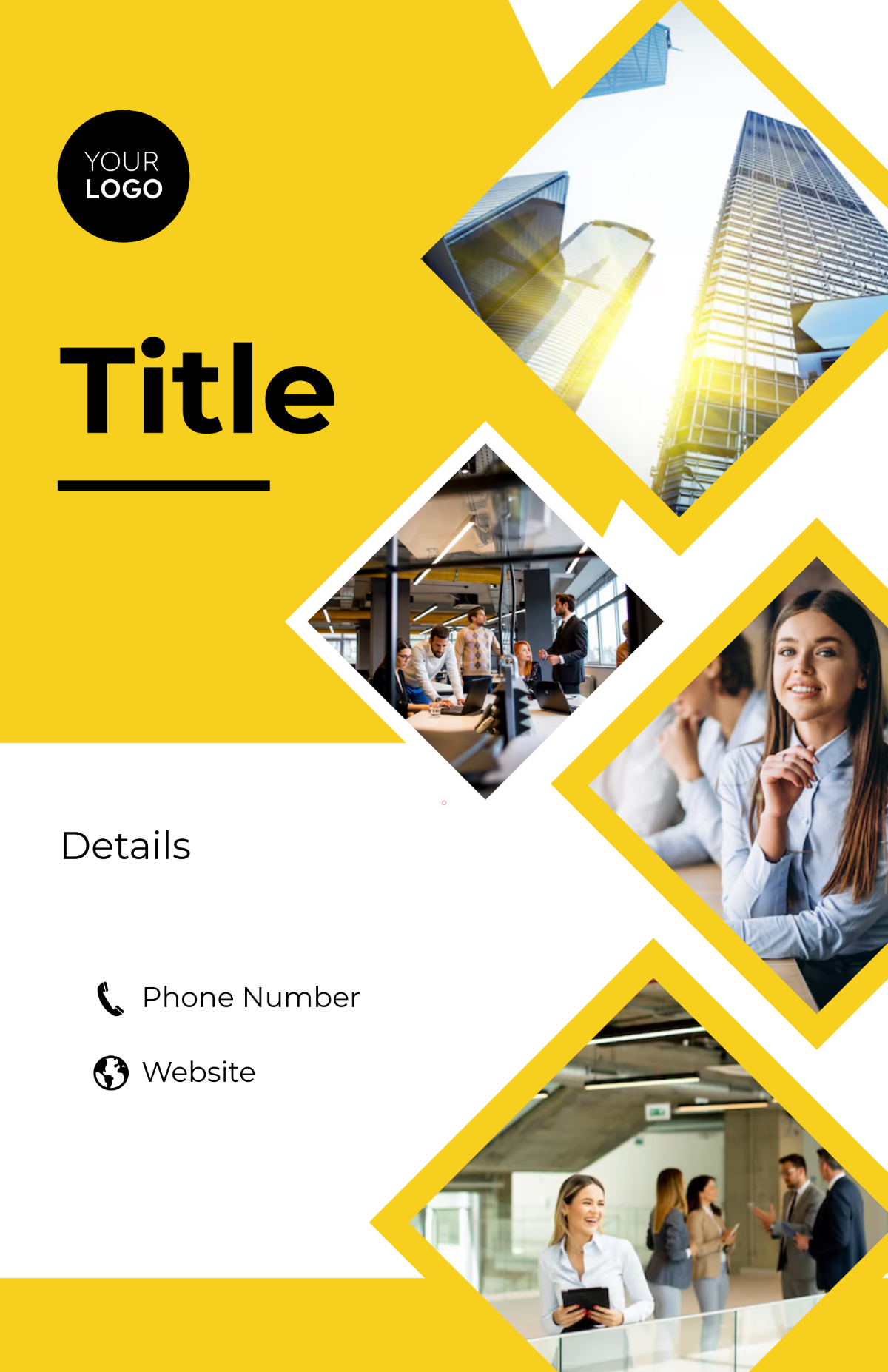 Free Blank Work Agency Poster Template to Edit Online