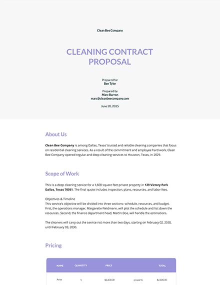 contract proposal