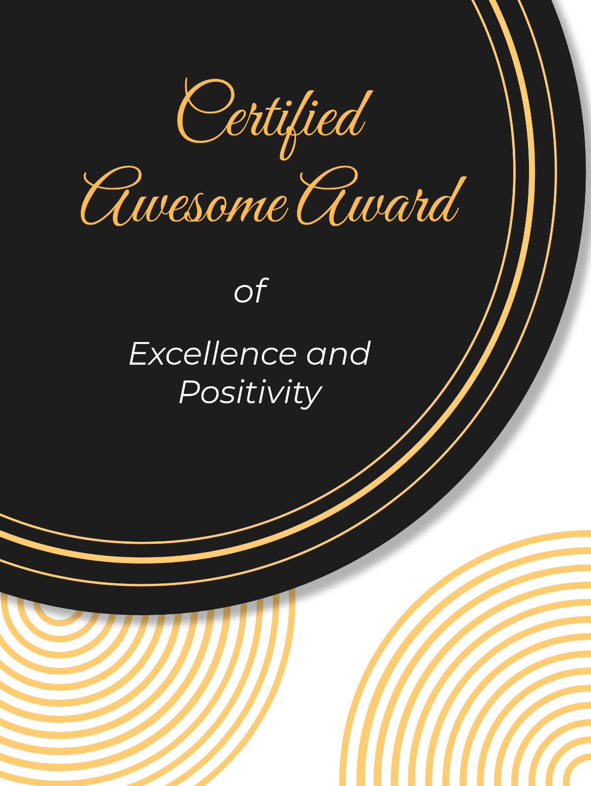 Free Awesome Award Design Template to Edit Online