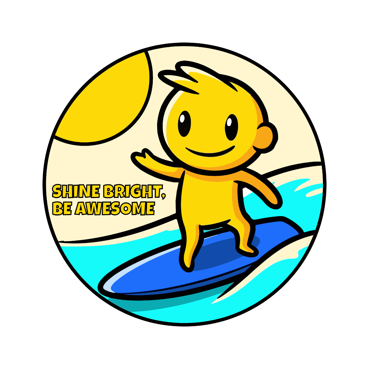 Awesome Yellow Sticker Template