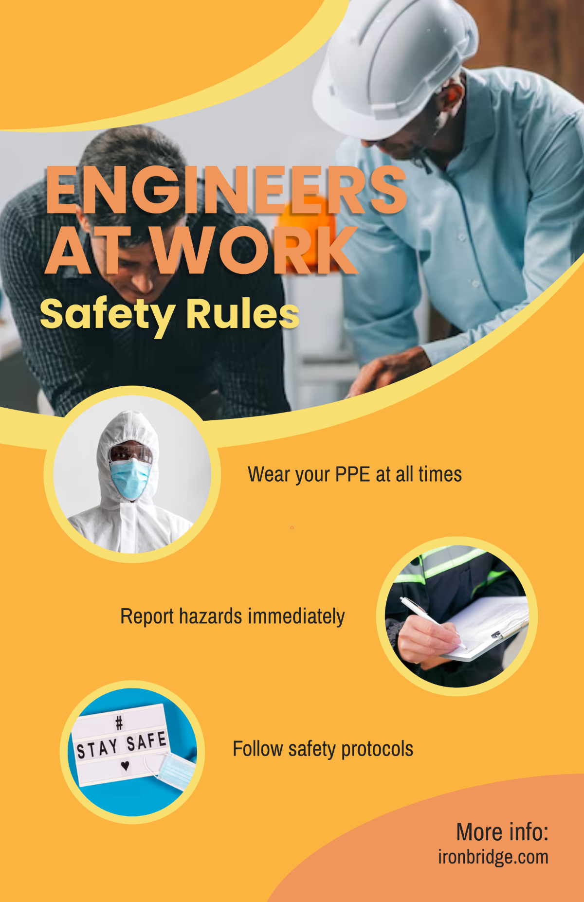 Free Engineers at Work Poster Template to Edit Online
