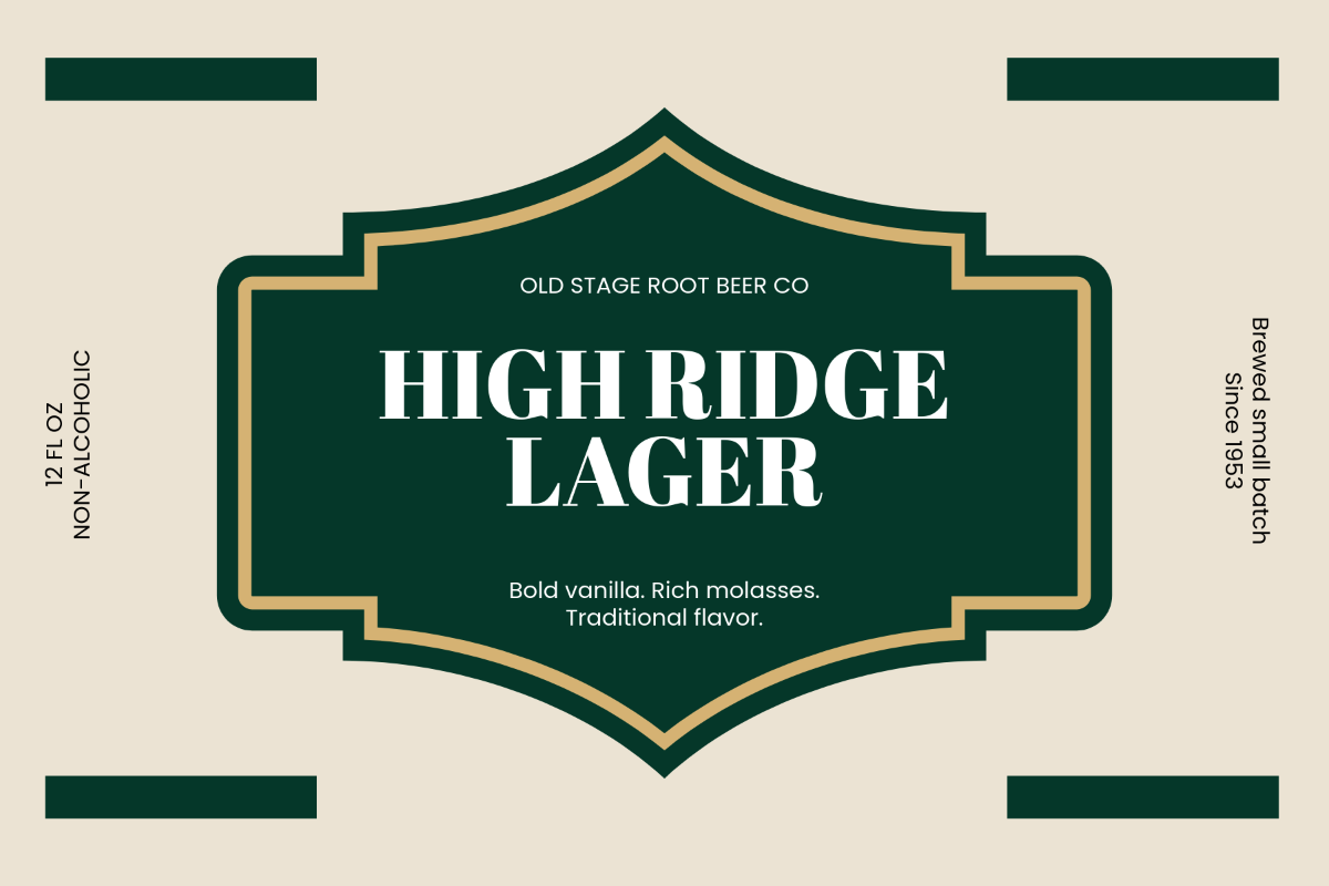 Free Root Beer Label Template