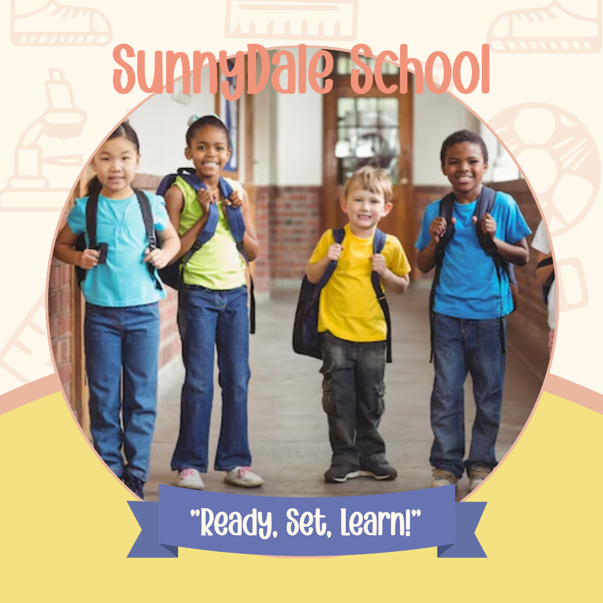 Free Back-To-School Instagram Frame Template