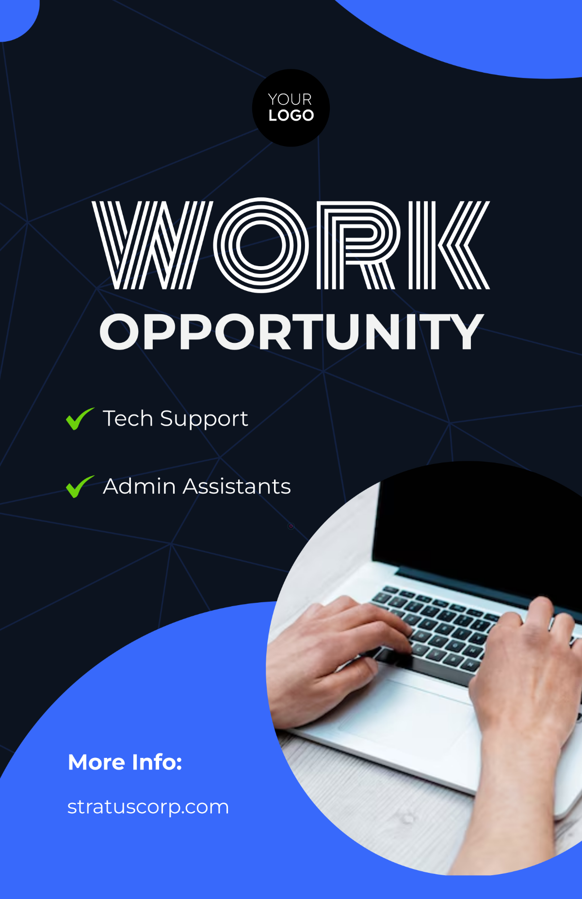 Free Online Work Poster Background Template to Edit Online