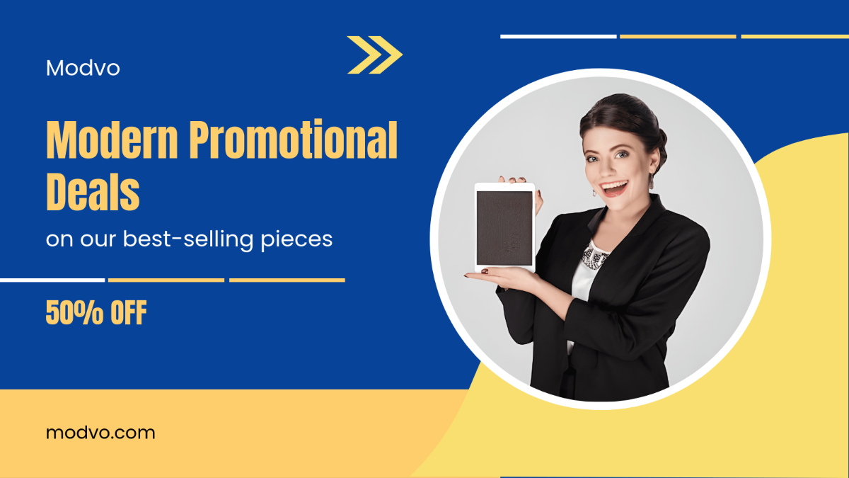 Free Modern Promotional X Ad Template to Edit Online