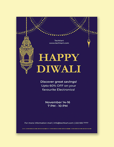 Diwali Poster template Printable