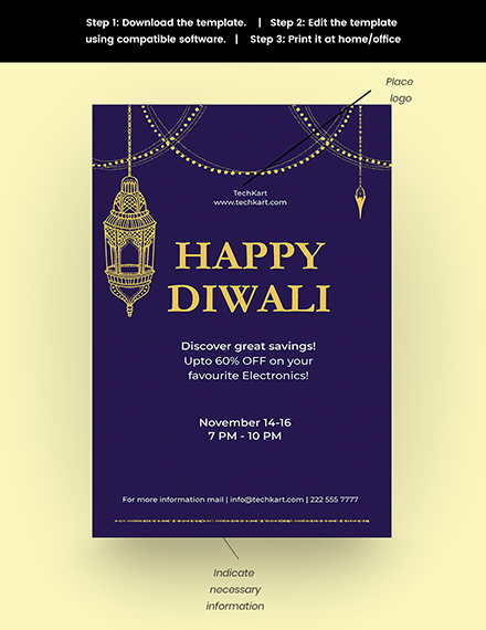 Diwali Poster template Snippet