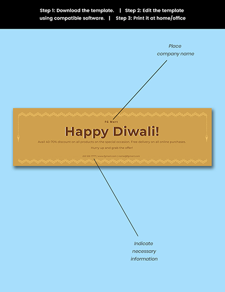diwali banner template snippet