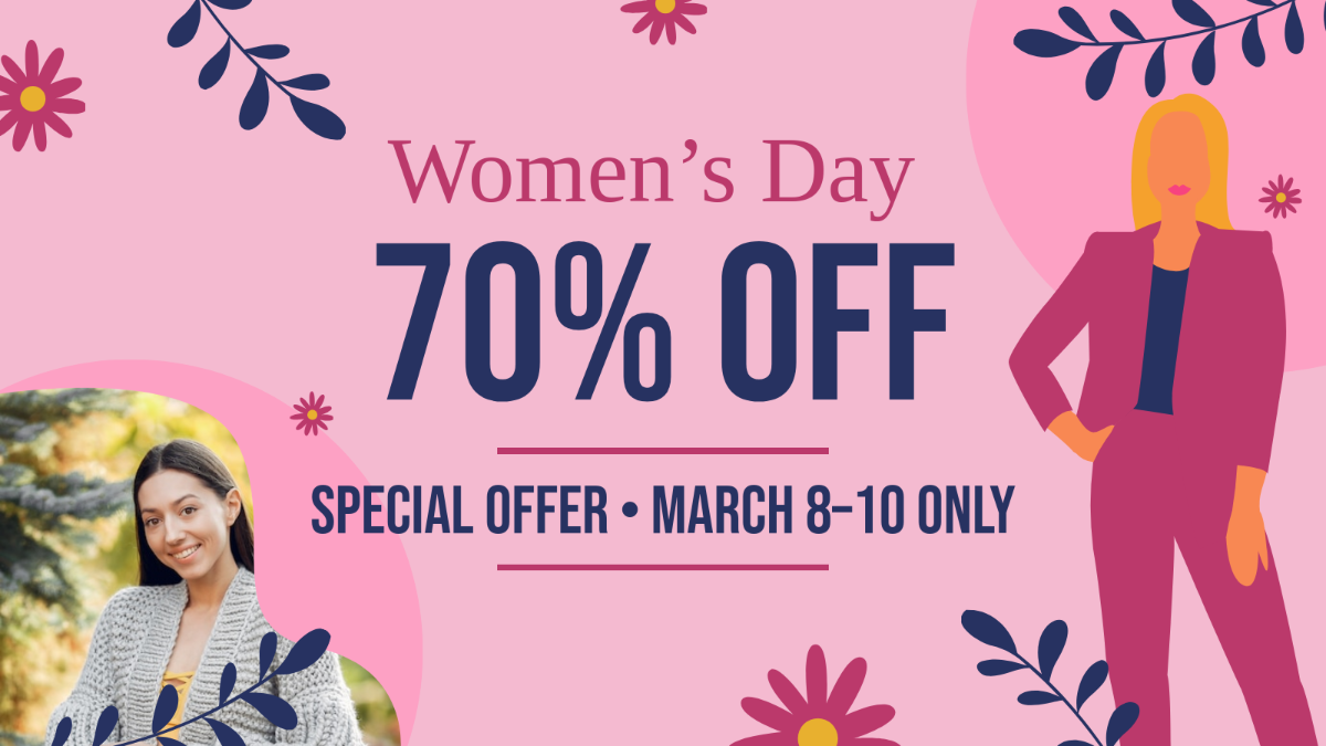 Free Women's Day X Ad Template to Edit Online