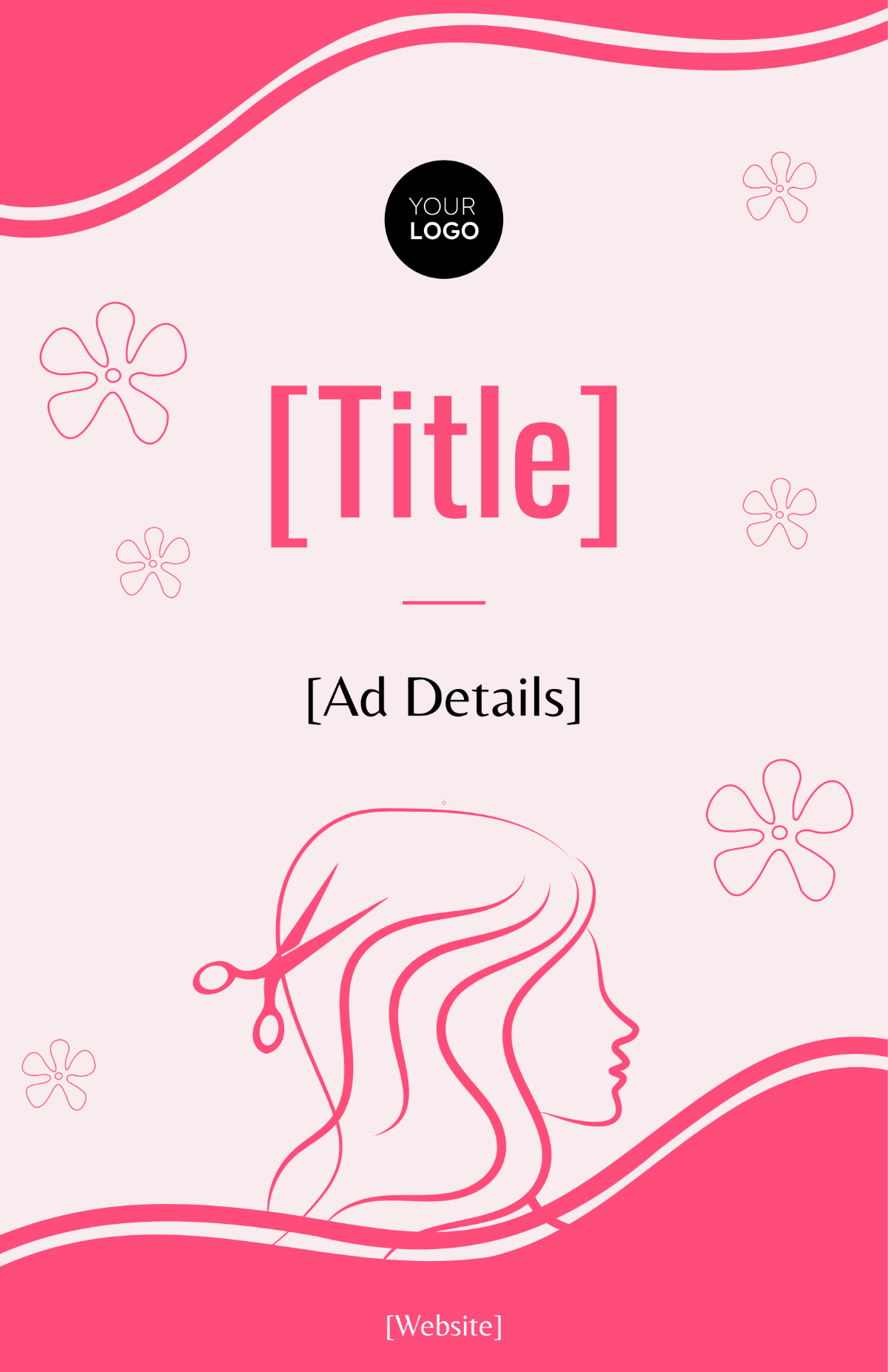 Free Blank Salon Poster for Beauticians Template